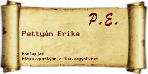 Pattyán Erika névjegykártya