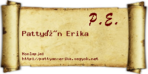Pattyán Erika névjegykártya